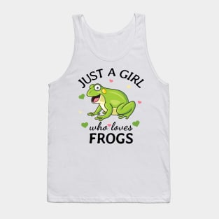 Just a Girl Who Loves frogs Gift Tank Top